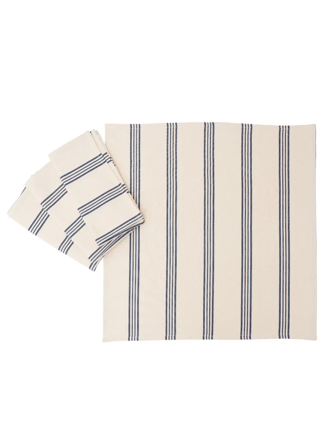 Napkin set of 2 - Ticking Stripe (Navy blue/ Off-white)