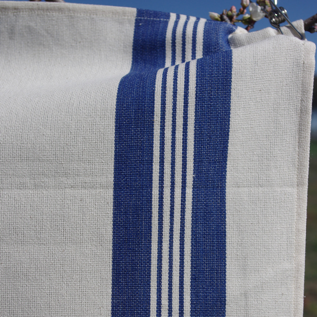 Tea Towel - Farm house stripe (Blue & Ecru)