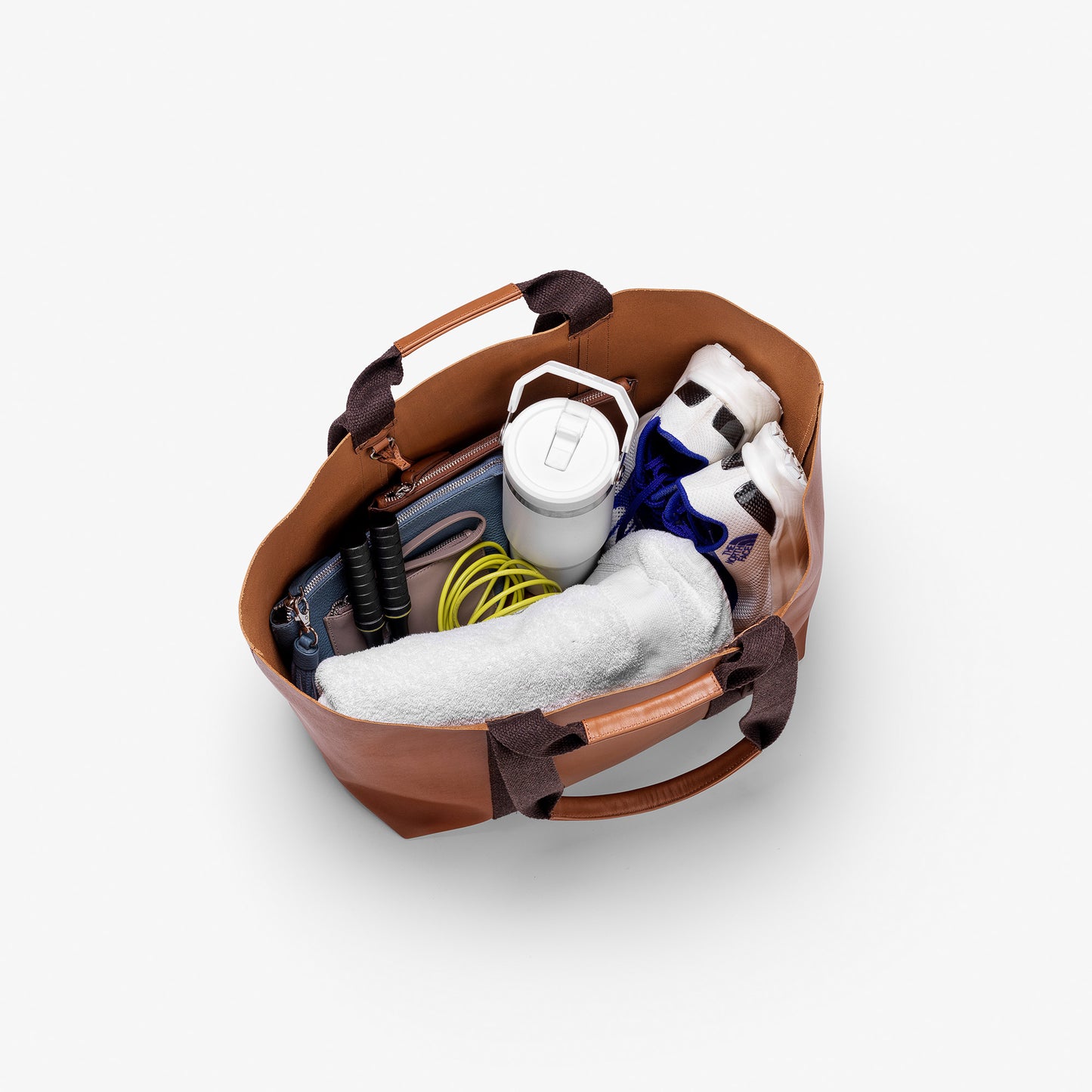 Hay Bag Medium in Leather - Brown