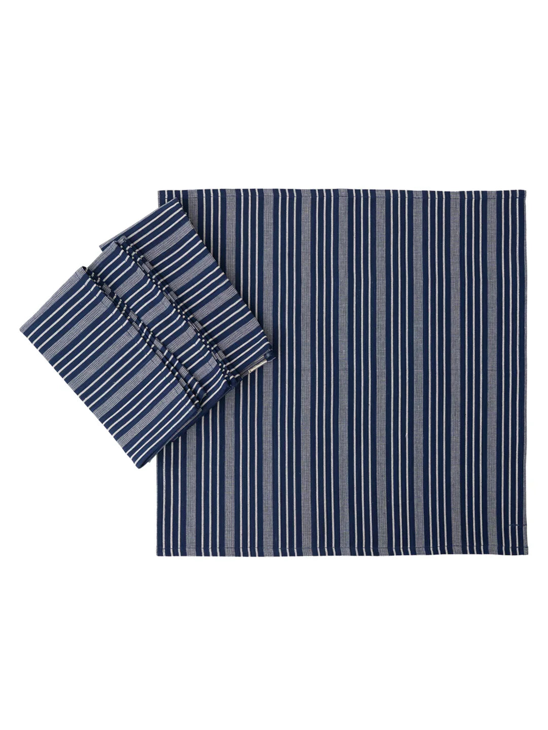 Napkin set of 2 - French Multi-stripe (Blue/ Ecru)