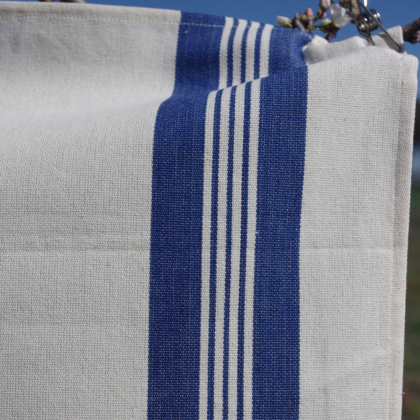 Tea Towel - Farm house stripe (Blue & Ecru)